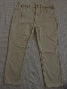 Rag & Bone Wren High Rise Slim Straight Jeans Ecru Beige Size 31 Women RN 103331